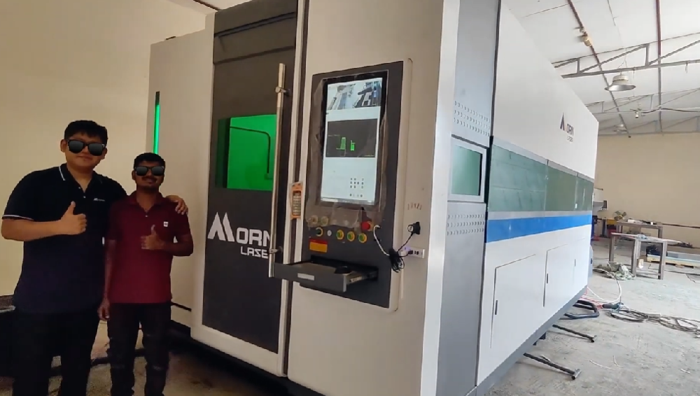 Müşteri Sahasında Çekim | Morn Laser 6000W Metal Sac ve Boru Lazer Kesim Makinesi