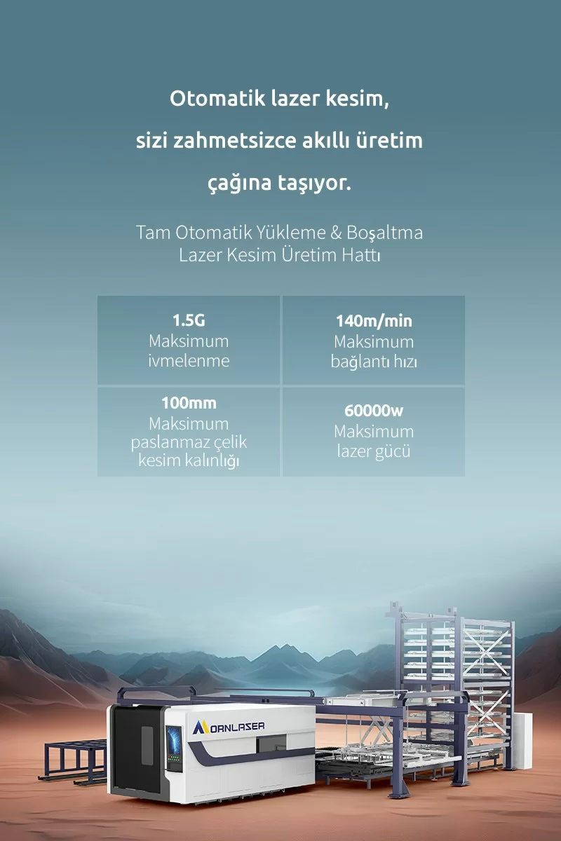Tam Otomatik Yükleme & Boşaltma Lazer Kesim Üretim Hattı