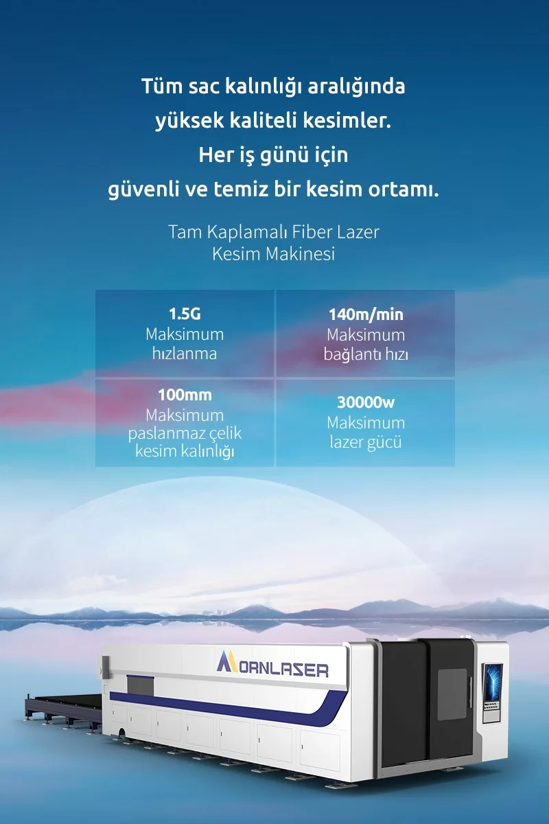 Tam Kaplamalı Fiber Lazer Kesim Makinesi