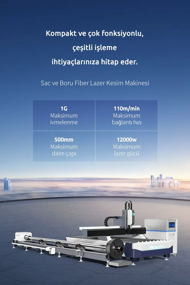 Sac ve Boru Fiber Lazer Kesim Makinesi