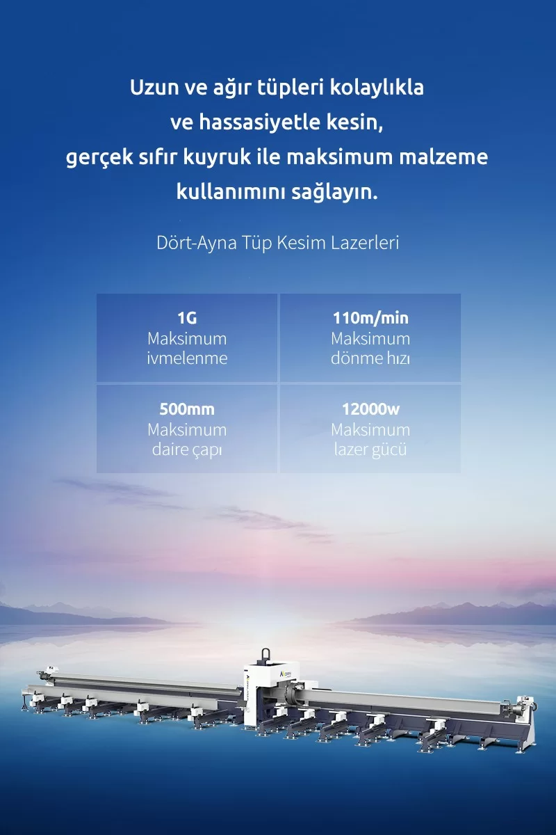 Dört-Ayna Tüp Kesim Lazerleri